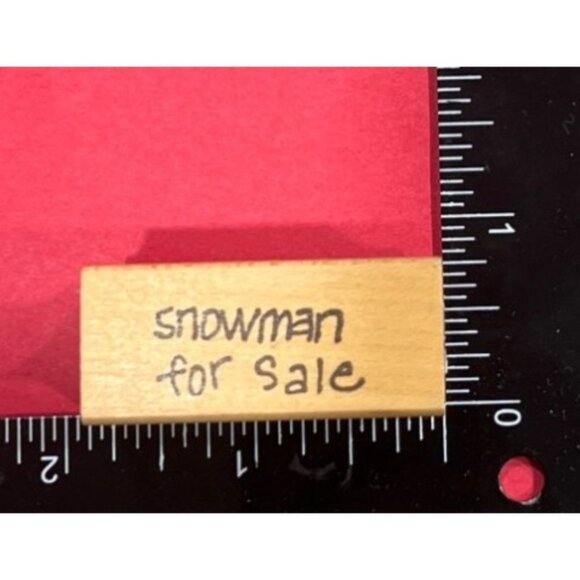 Vintage Stampourri Snowman For Sale Wood Mounted Rubber Stamp By Lisa Hindsley - Picture 1 of 4